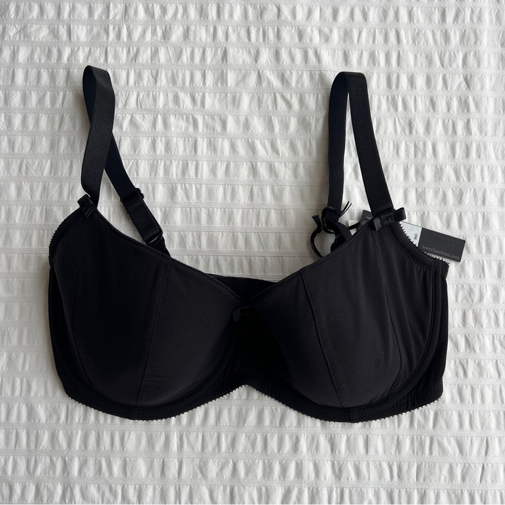 NWT Claudette Sophia Icon Balconette Bra in Black, 36D